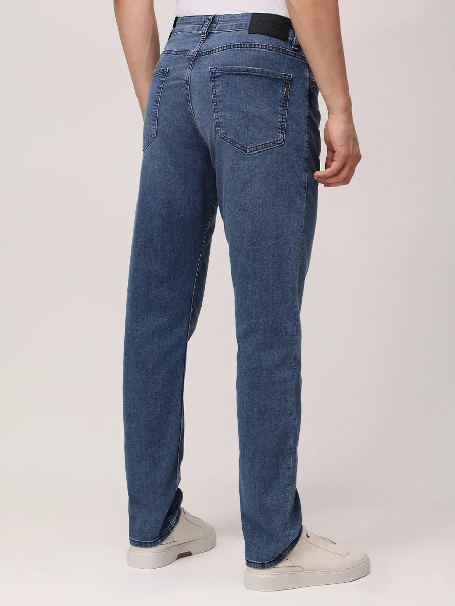 Джинсы Regular Fit хлопковые BOSS 50544925/424 Деним  Фото 3
