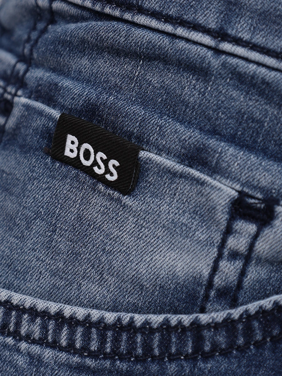 Джинсы Regular Fit хлопковые BOSS 50544925/424 Деним  Фото 6