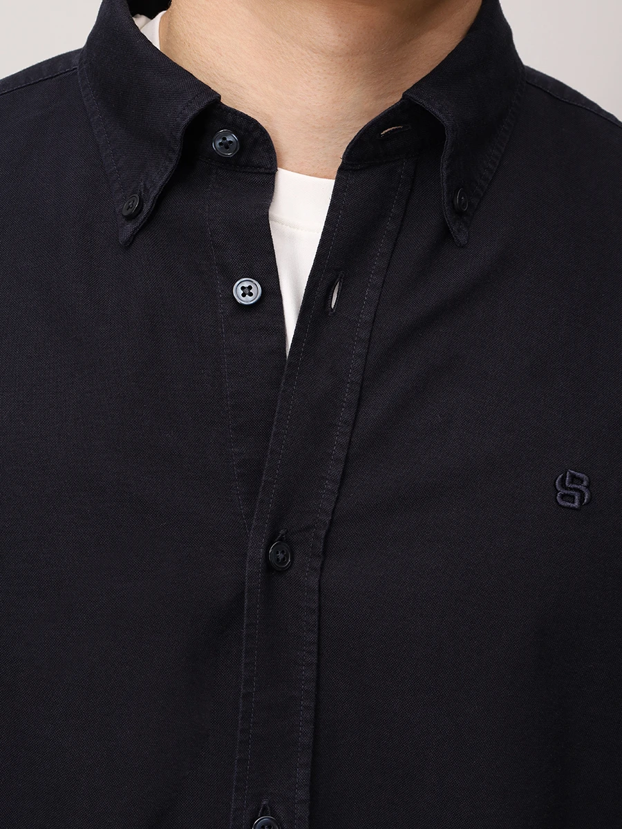 

Рубашка Slim Fit хлопковая, Синий, 50544917/404