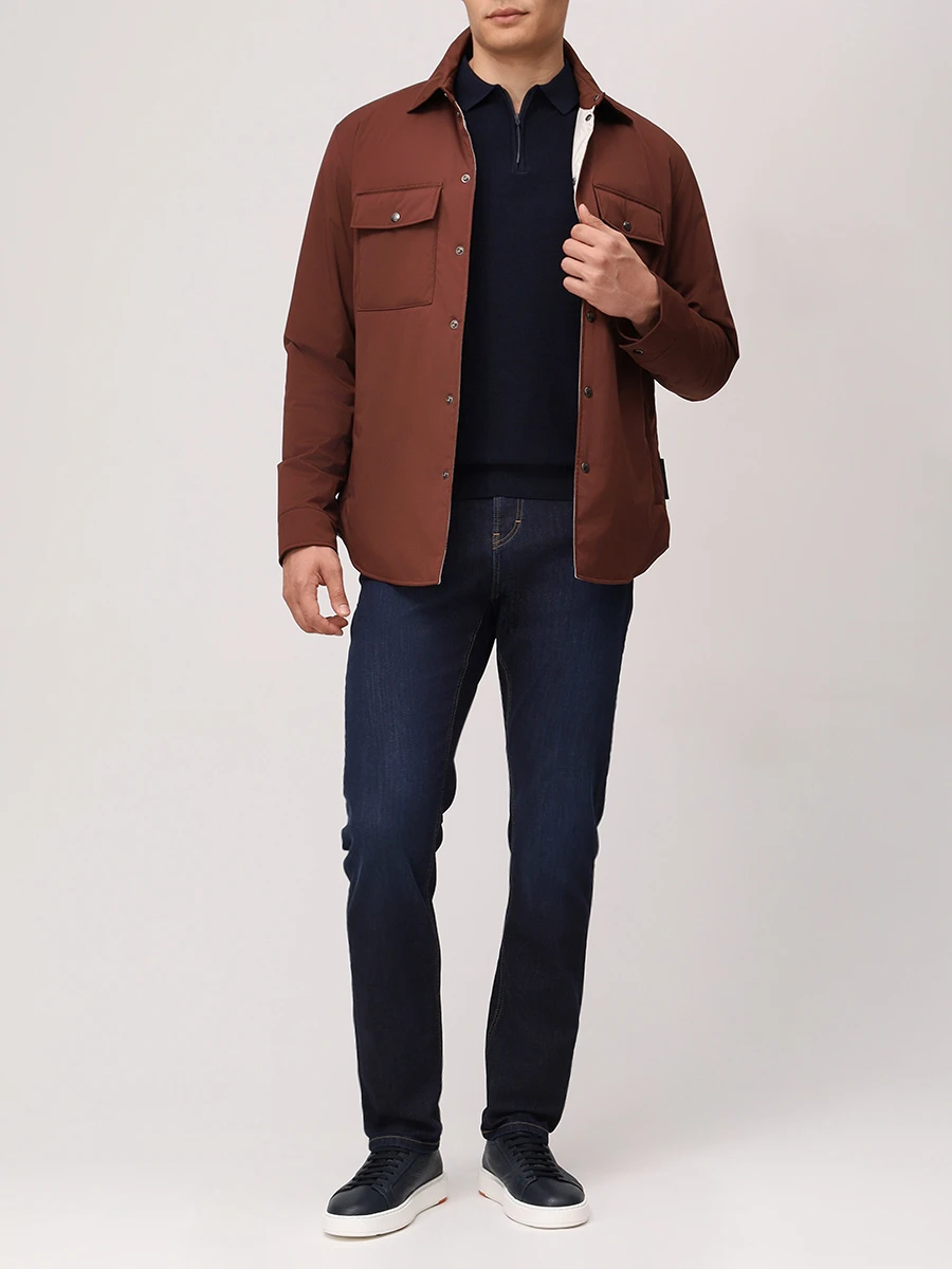 Поло хлопковое BOSS 50543149/404 Синий  Фото 2