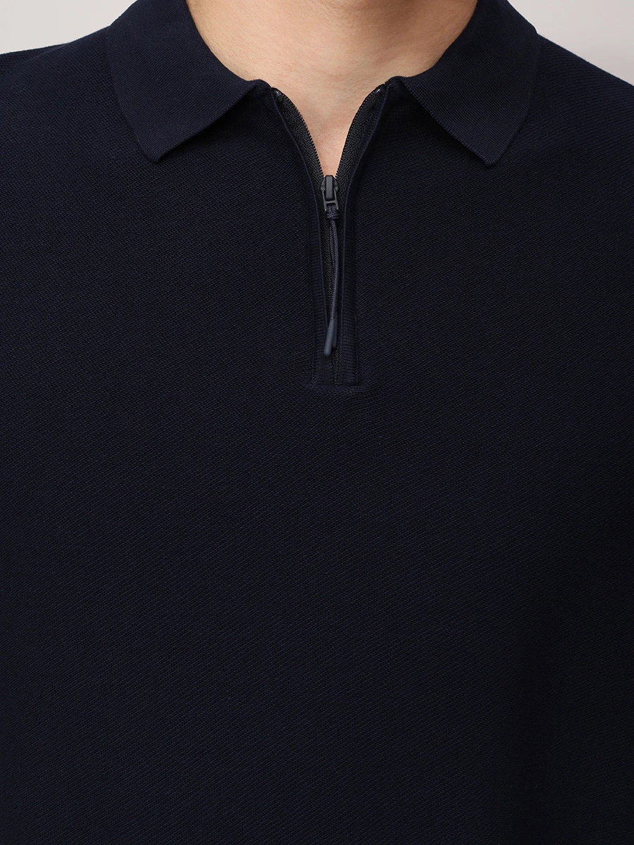 Поло хлопковое BOSS 50543149/404 Синий  Фото 5