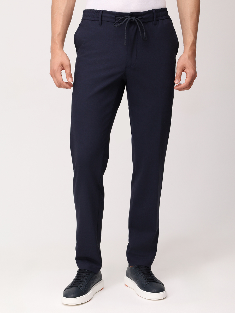 Брюки шерстяные BOSS 50546926/404 Синий  Фото 3