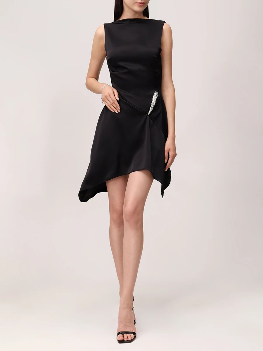 Платье атласное DAVID KOMA RE25DK88D Черный  Фото 2