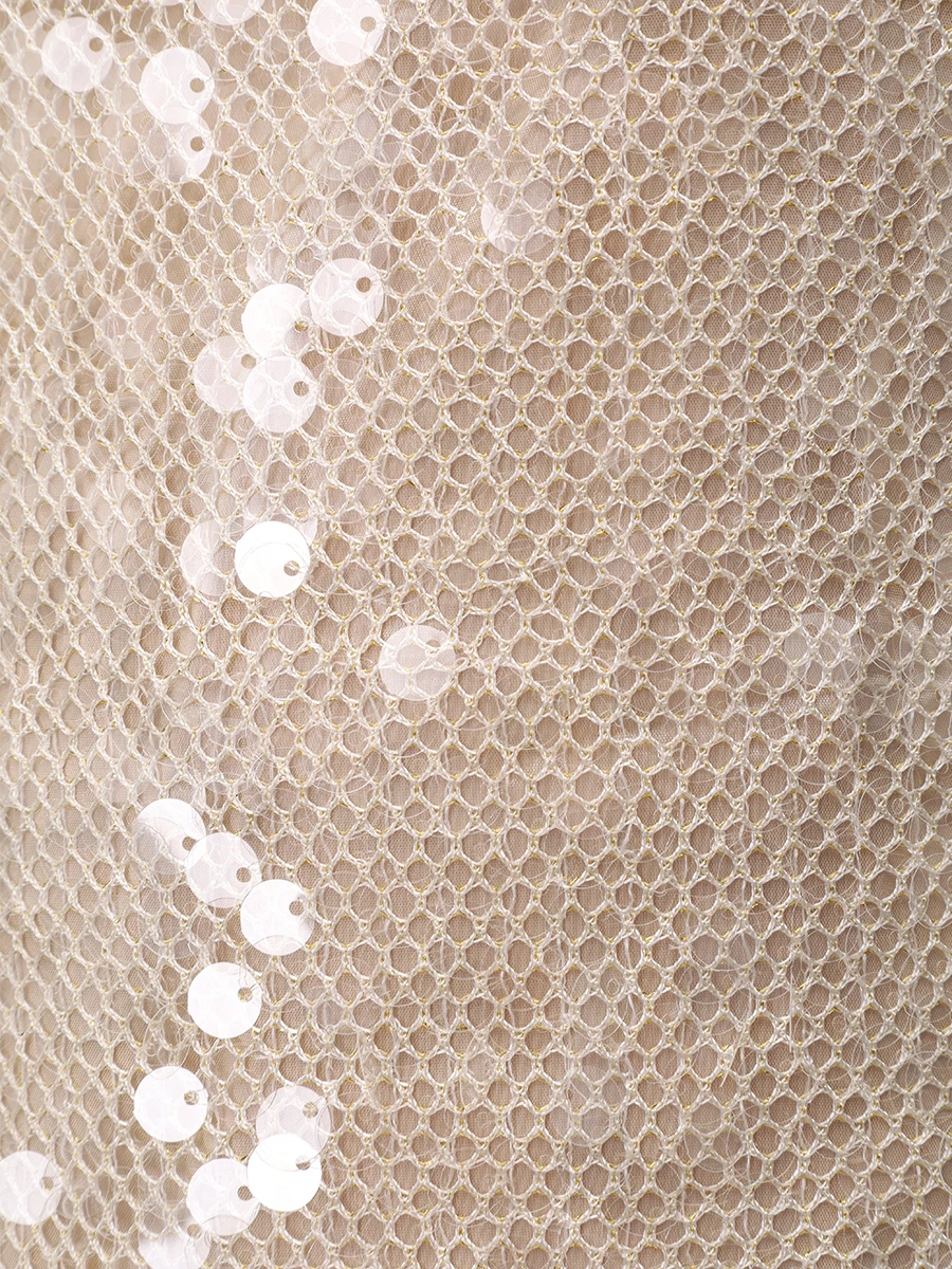 Платье с пайетками DAVID KOMA RE25DK56D Кремовый  Фото 6