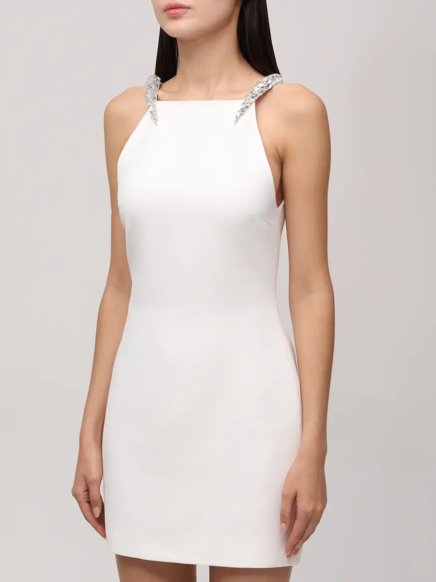 Платье из вискозы DAVID KOMA RE25DK48D Белый  Фото 4