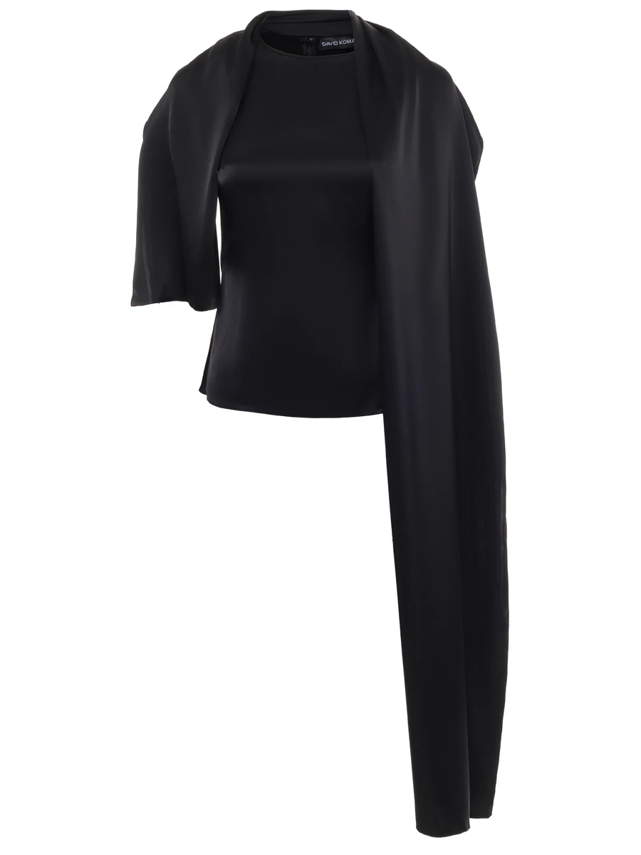 

Блуза атласная, Черный, RE25DK65T