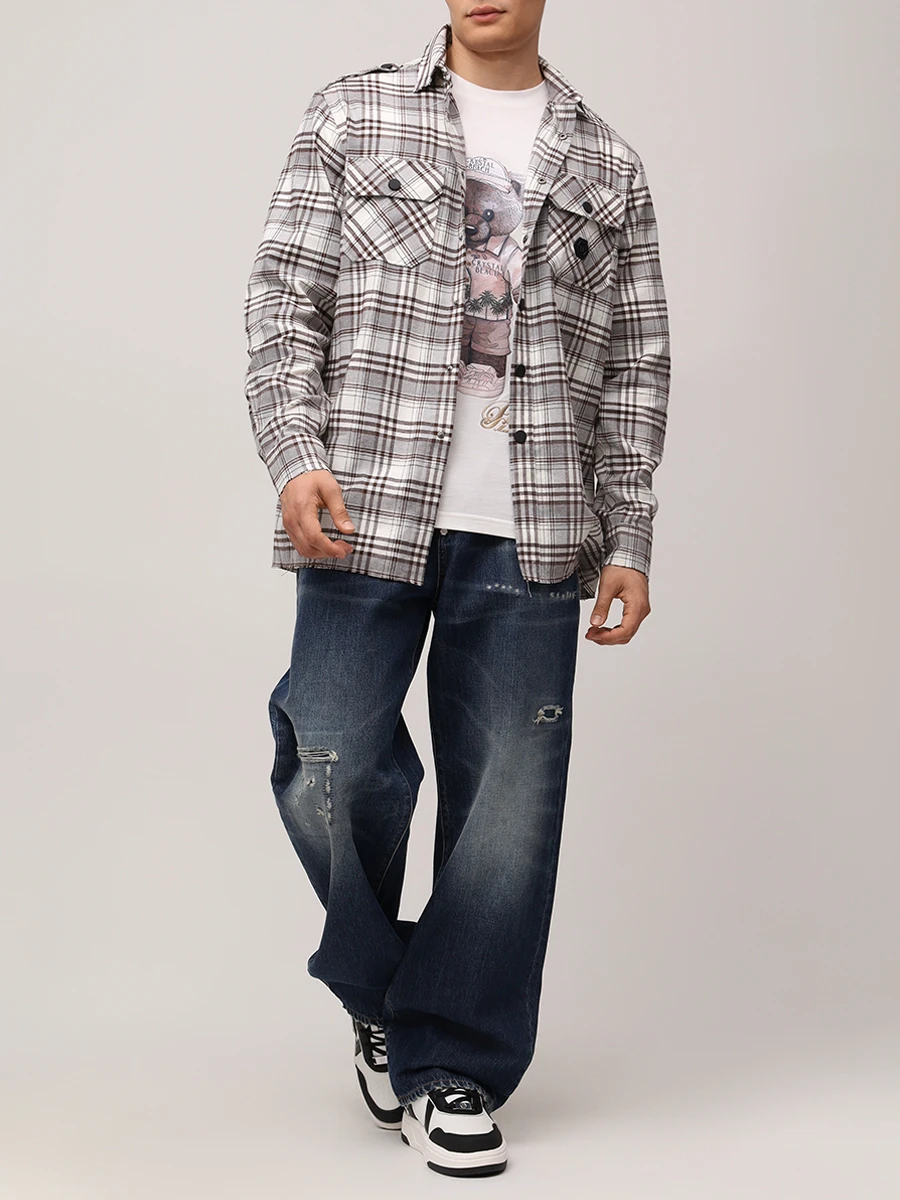 Футболка хлопковая PHILIPP PLEIN MTK8524/01 Белый  Фото 2