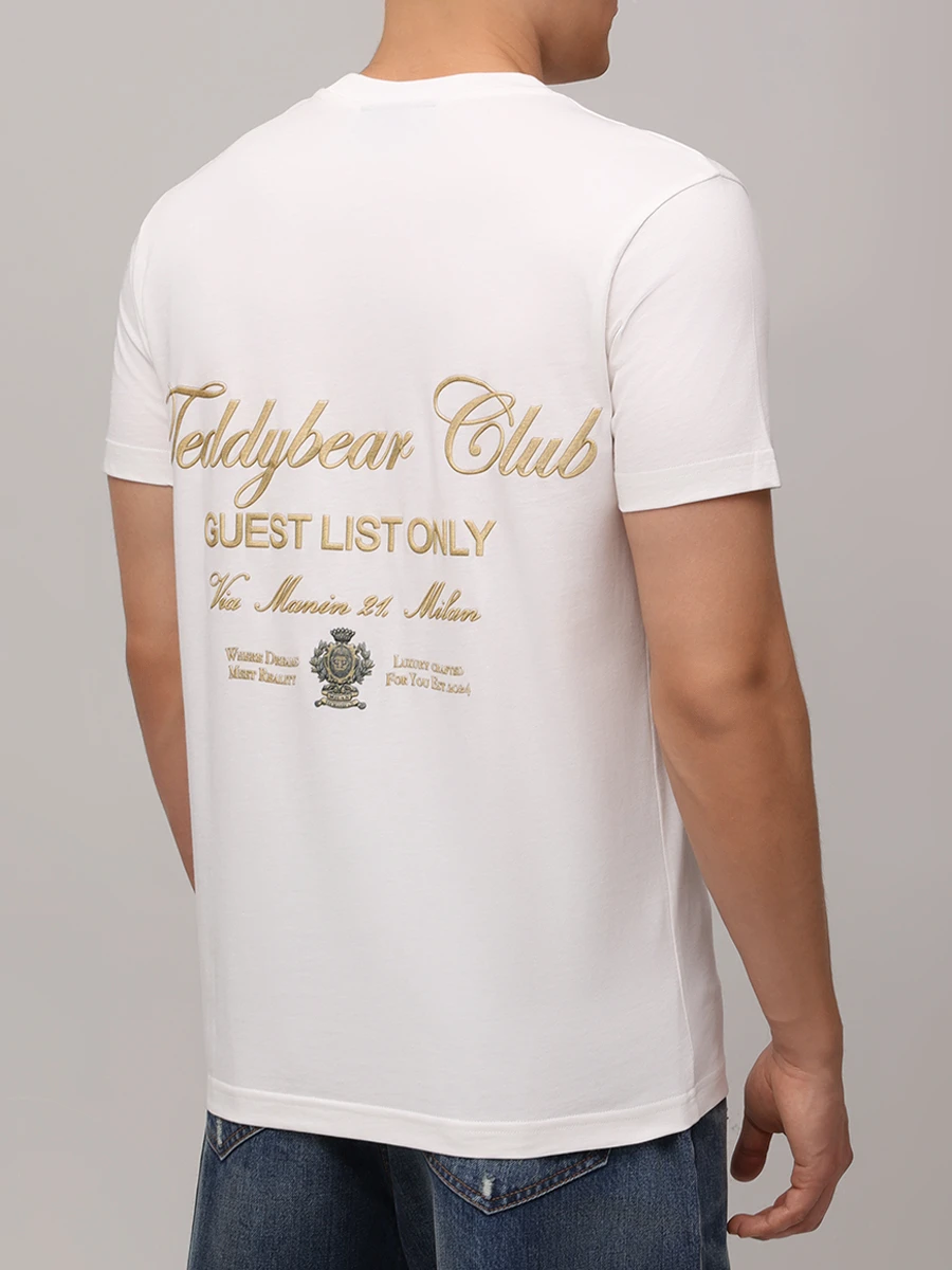 Футболка хлопковая PHILIPP PLEIN MTK8524/01 Белый  Фото 3