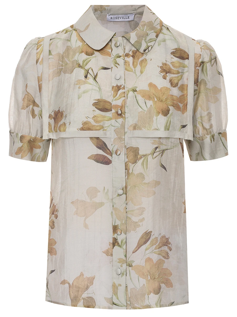 

Блуза из батиста, Бежевый, SS252872P/BGE