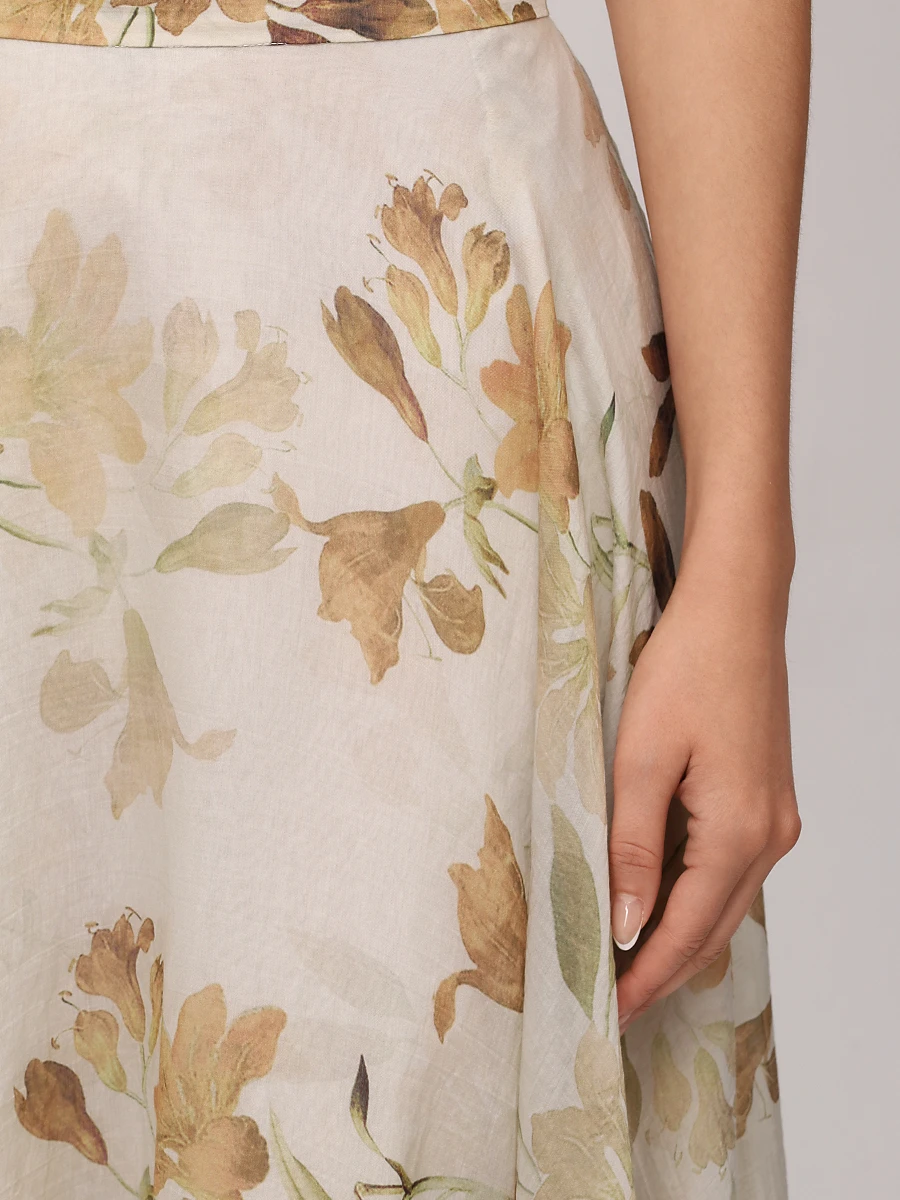 Юбка из батиста ROSEVILLE SS256175P/BGE Бежевый  Фото 5