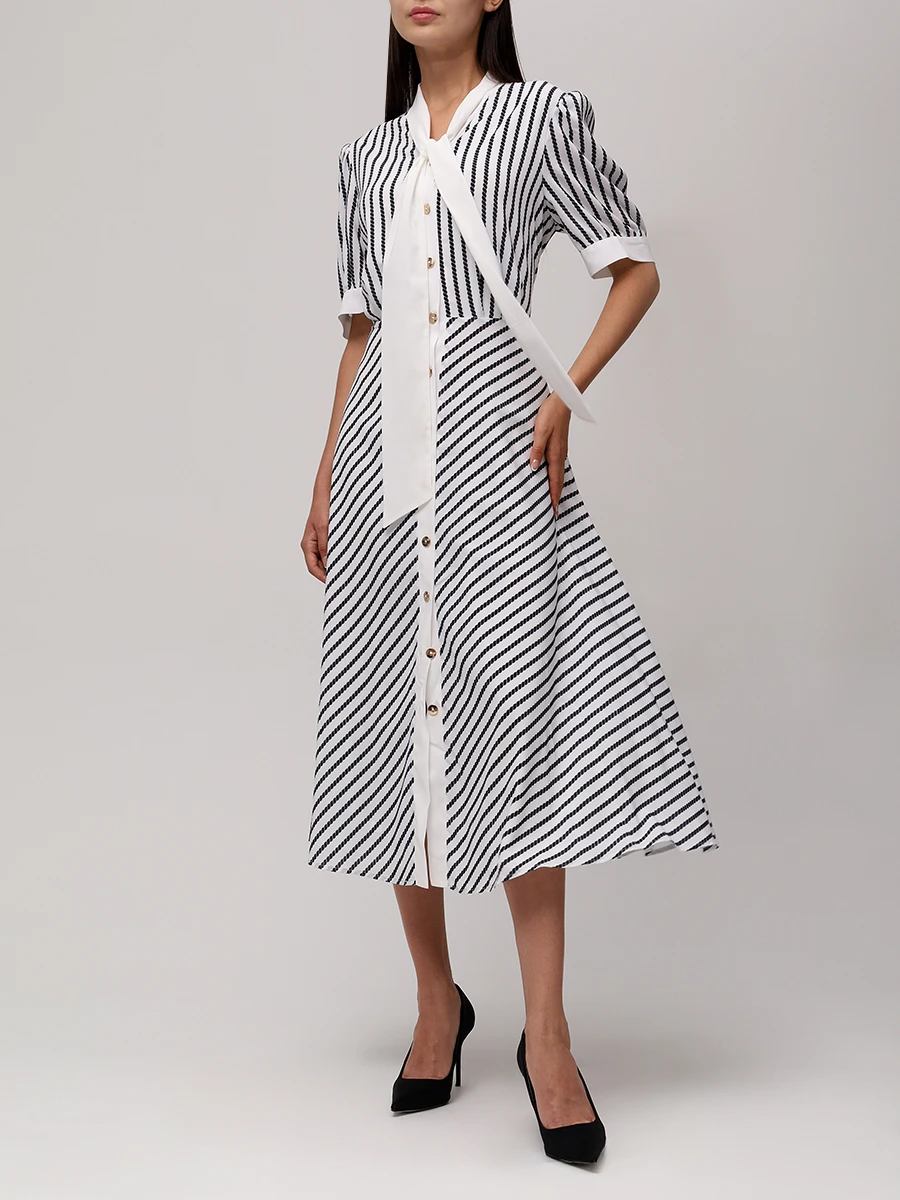 

Платье из вискозы, Белый, SS253651P/MNST