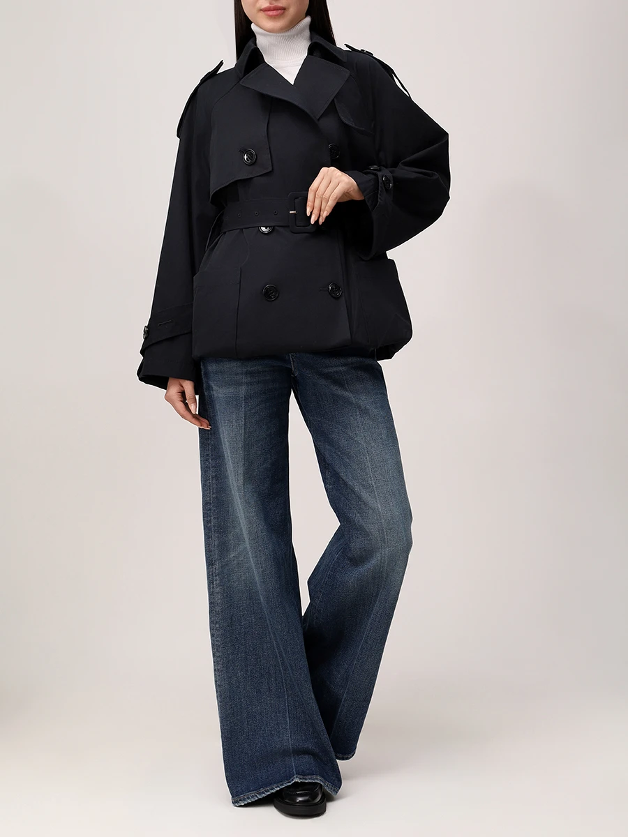 Плащ хлопковый DOROTHEE SCHUMACHER 252 / 148401 / 999 Черный  Фото 2