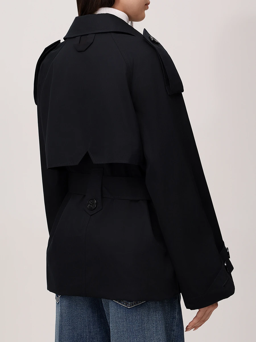 Плащ хлопковый DOROTHEE SCHUMACHER 252 / 148401 / 999 Черный  Фото 3