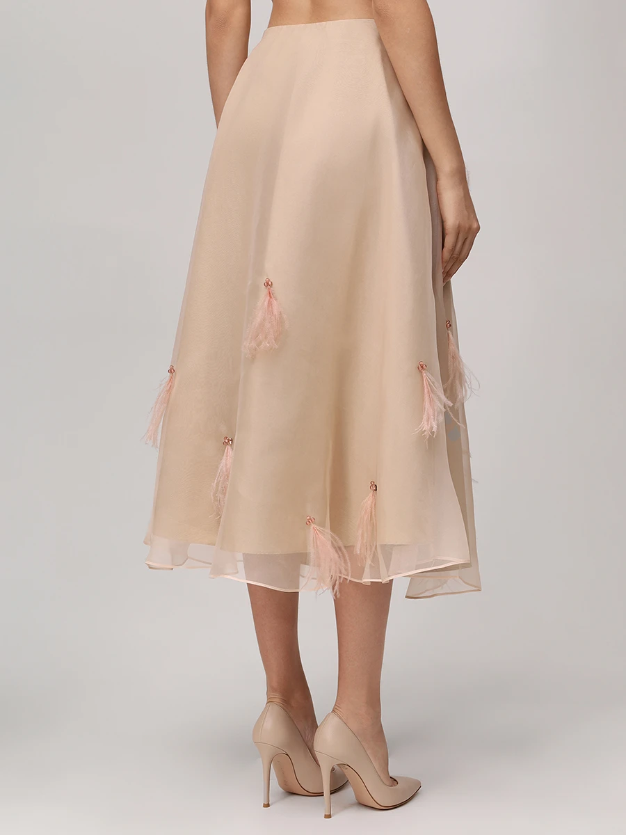 Юбка шелковая DOROTHEE SCHUMACHER 252 / 149305 / 316 Бежевый  Фото 3