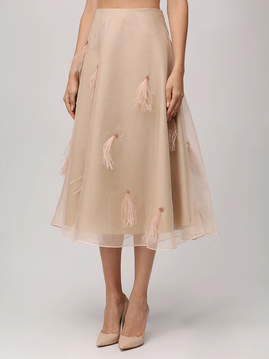 Юбка шелковая DOROTHEE SCHUMACHER 252 / 149305 / 316 Бежевый  Фото 4