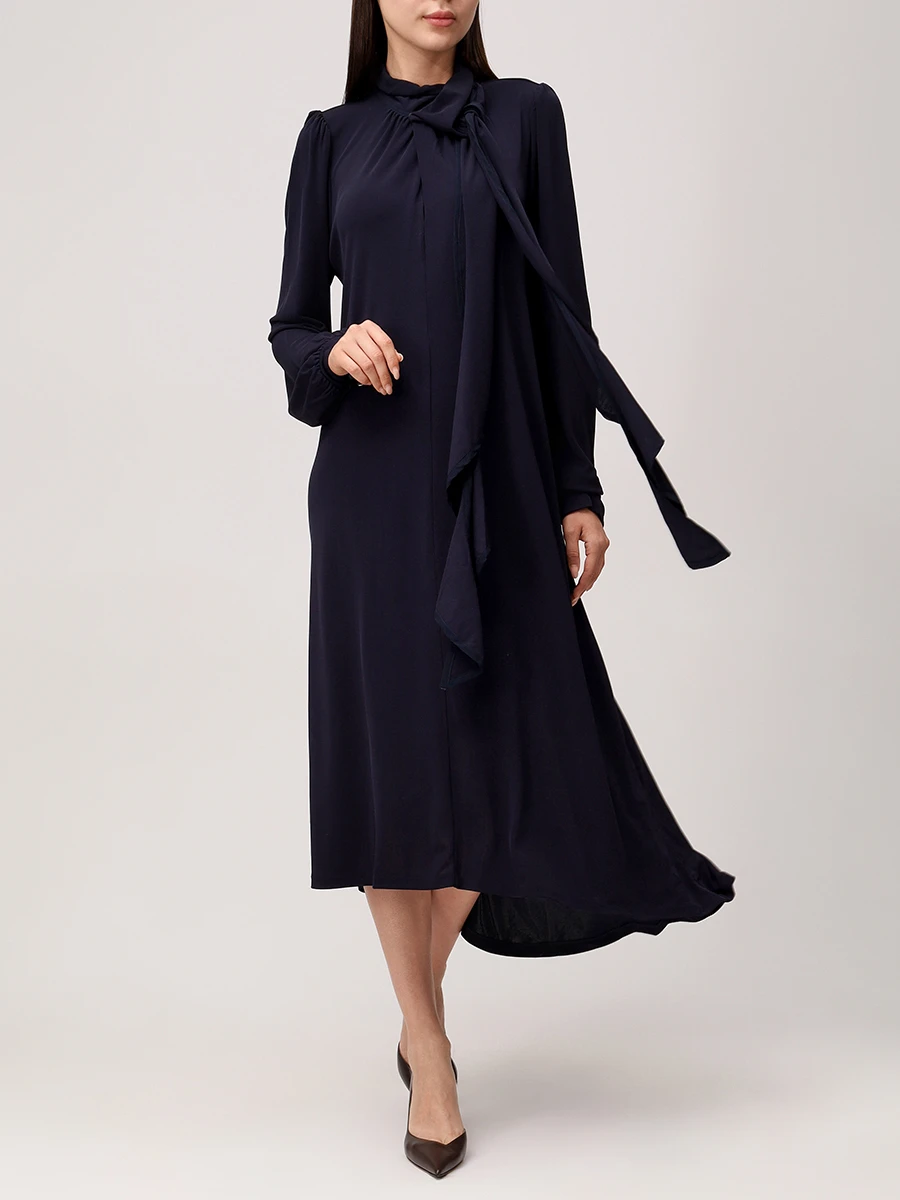 Платье из вискозы DOROTHEE SCHUMACHER 252/128001/899 Темно- Синий  Фото 2
