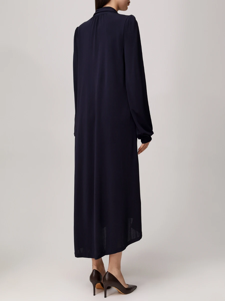 Платье из вискозы DOROTHEE SCHUMACHER 252/128001/899 Темно- Синий  Фото 3