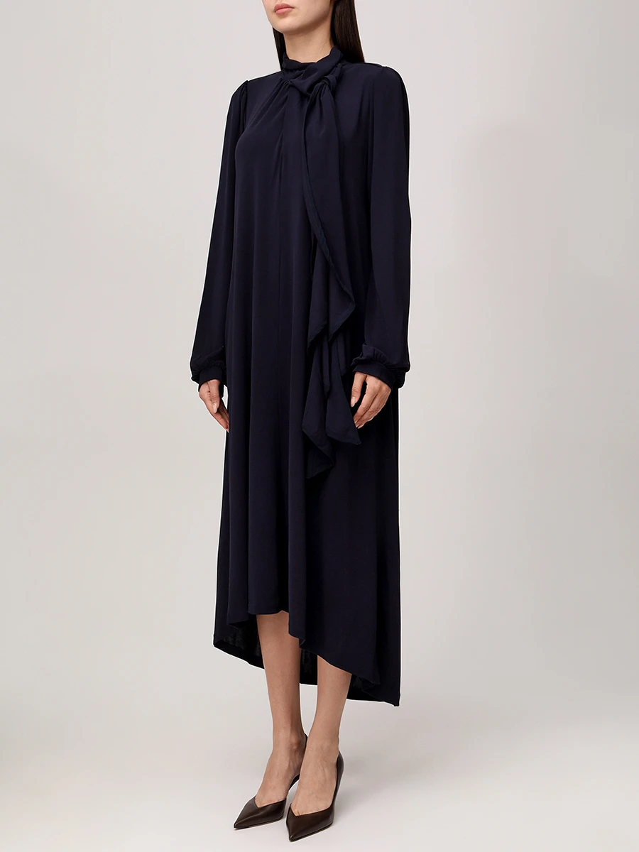 Платье из вискозы DOROTHEE SCHUMACHER 252/128001/899 Темно- Синий  Фото 4