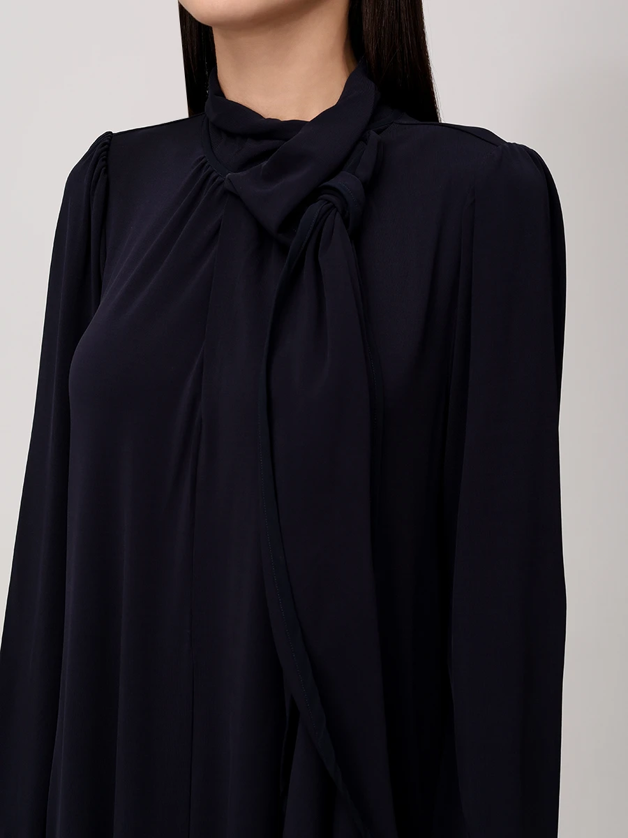 Платье из вискозы DOROTHEE SCHUMACHER 252/128001/899 Темно- Синий  Фото 5