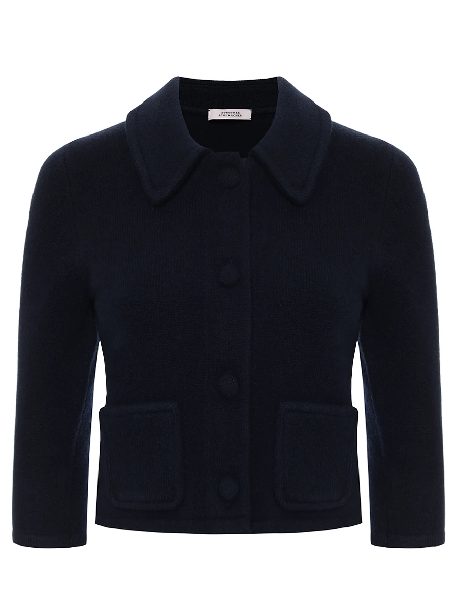Жакет из шерсти и кашемира DOROTHEE SCHUMACHER 252/110302/899 Темно- Синий 
