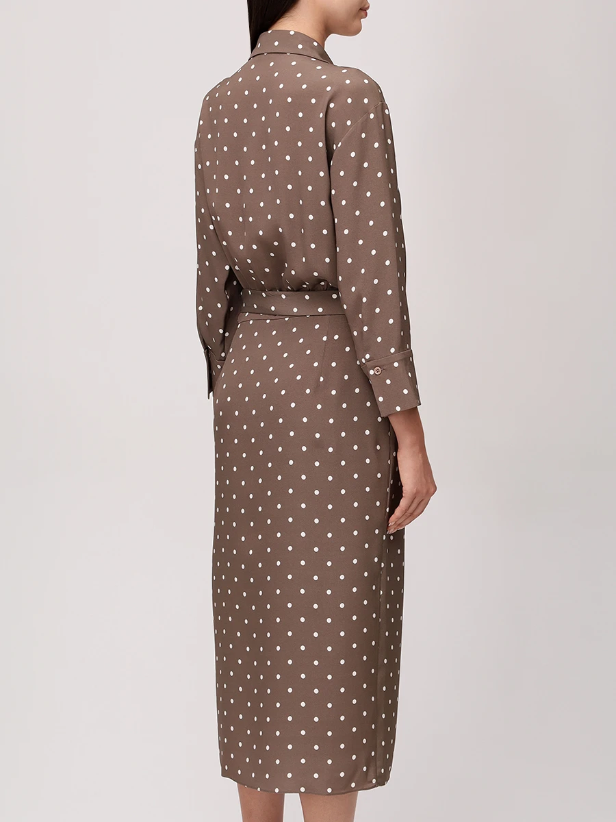 

Платье из шелка и вискозы, Коричневый, D267/CH/5202G.301/SS25