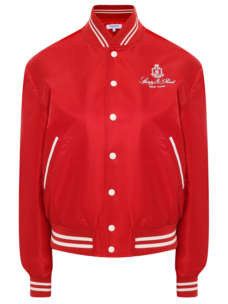 Бомбер с вышивкой SPORTY & RICH OW030602231RE34/3913 Красный 