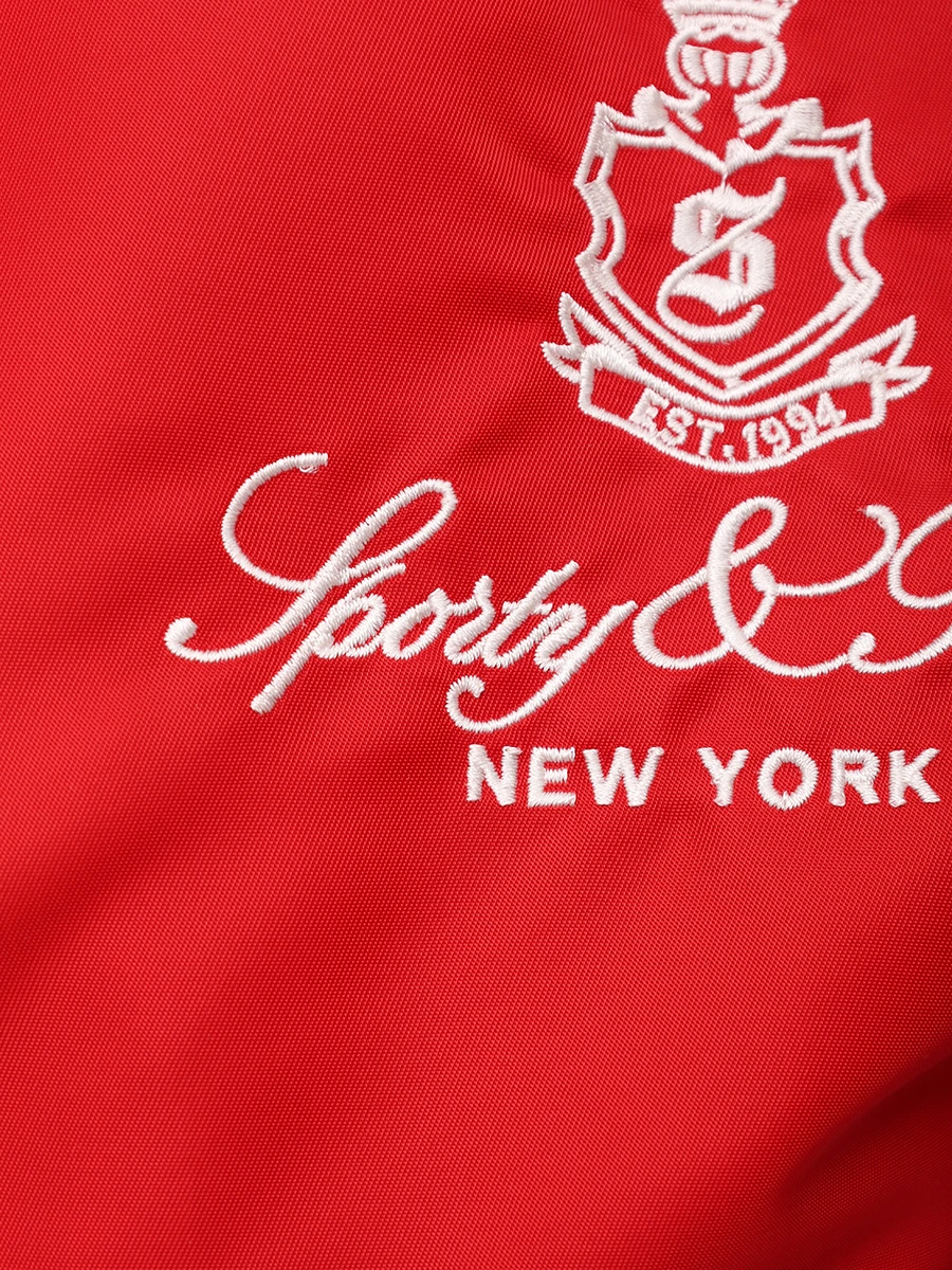 Бомбер с вышивкой SPORTY & RICH OW030602231RE34/3913 Красный  Фото 6