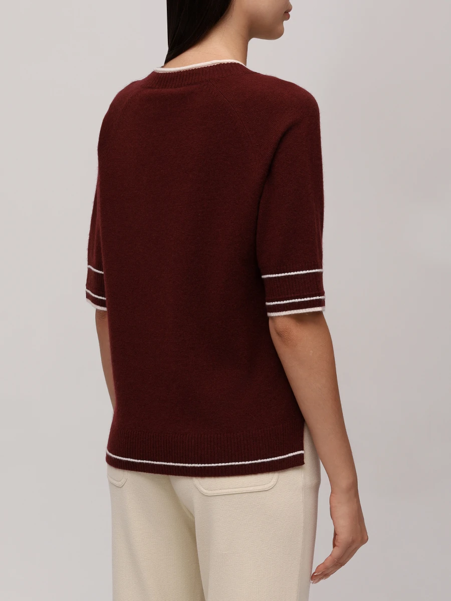 Пуловер из шерсти и кашемира Chiri BOGNER 86472761/598 CHIRI Бордовый  Фото 3