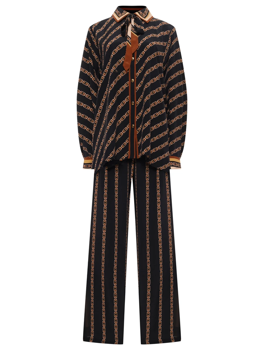 Костюм из вискозы и шелка ZIMMERMANN 4090TS25R/4106PS25R/BLKCHA Черный 