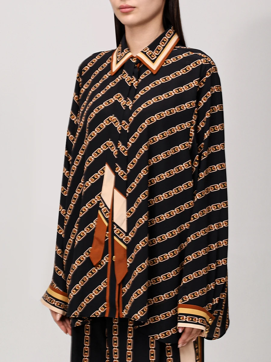 Костюм из вискозы и шелка ZIMMERMANN 4090TS25R/4106PS25R/BLKCHA Черный  Фото 4