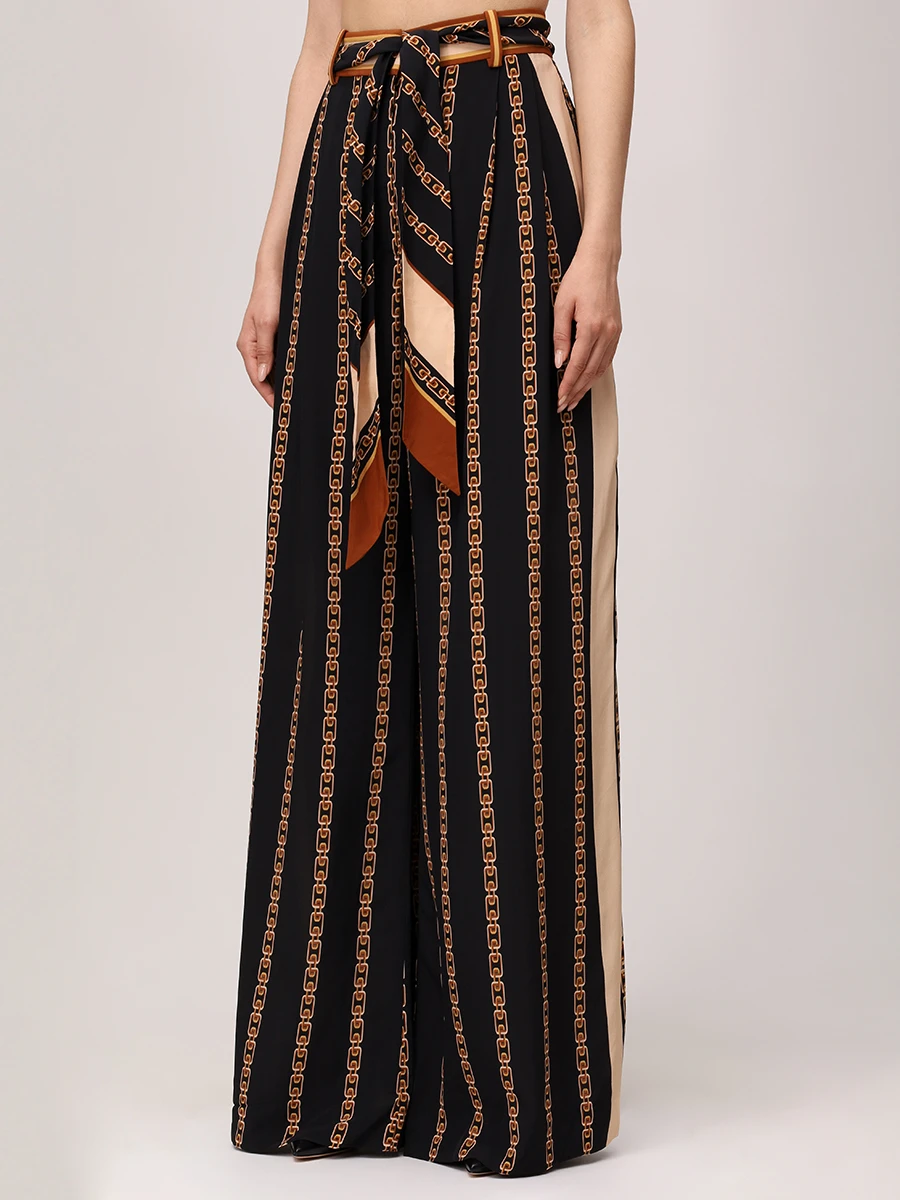 Костюм из вискозы и шелка ZIMMERMANN 4090TS25R/4106PS25R/BLKCHA Черный  Фото 7