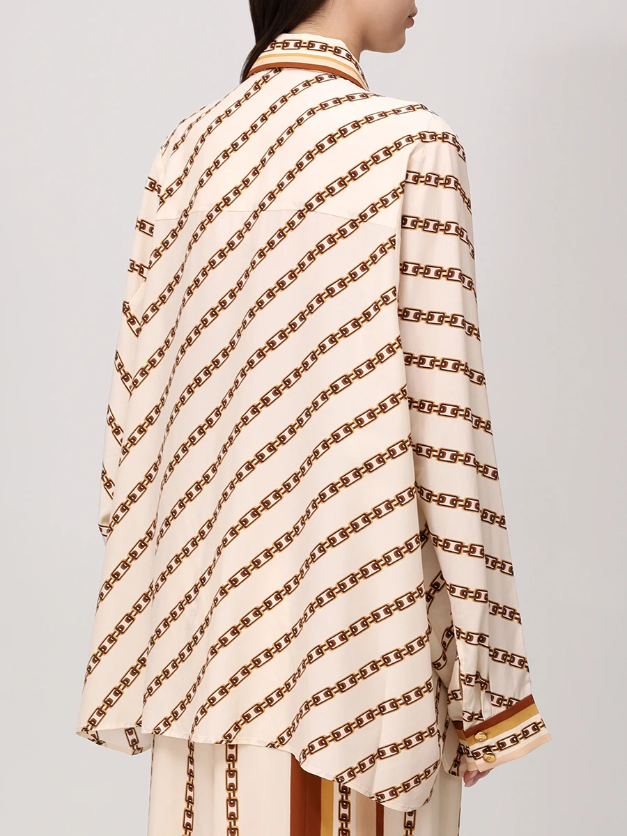 Костюм из вискозы и шелка ZIMMERMANN 4090TS25R/4106PS25R Кремовый  Фото 3