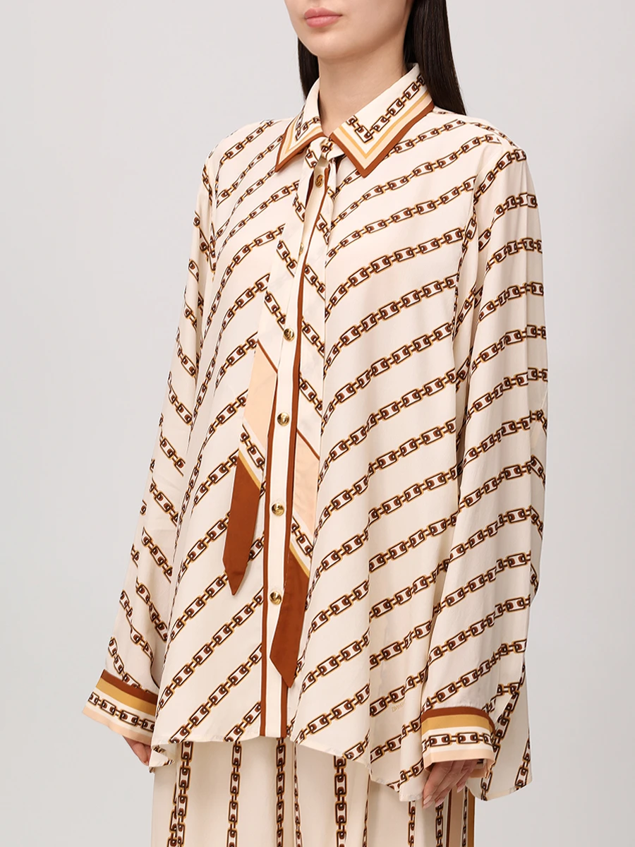 Костюм из вискозы и шелка ZIMMERMANN 4090TS25R/4106PS25R Кремовый  Фото 4