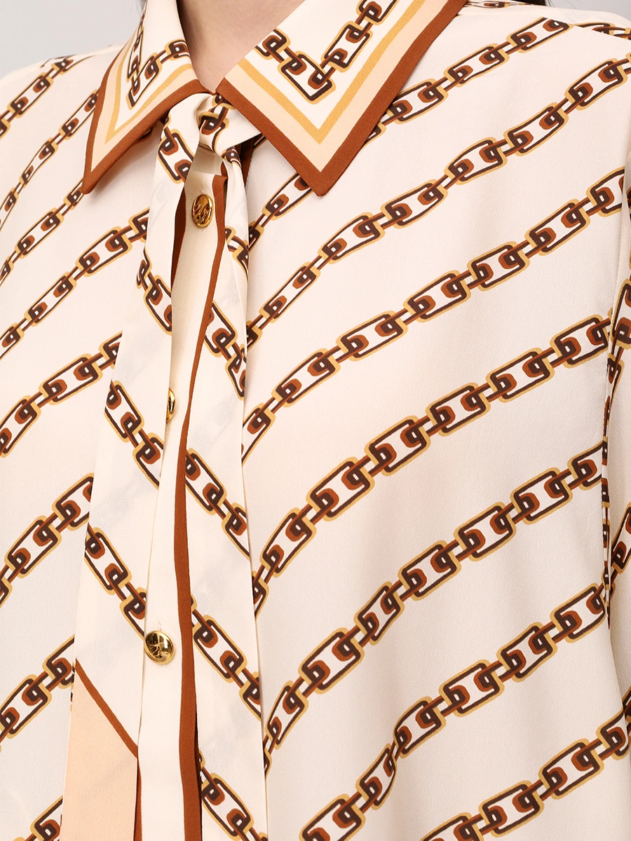 Костюм из вискозы и шелка ZIMMERMANN 4090TS25R/4106PS25R Кремовый  Фото 5