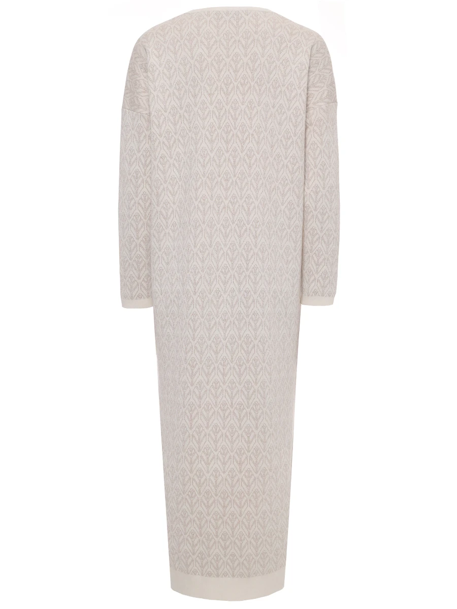 

Платье из шелка и кашемира, Кремовый, W26.DR165.6039.101