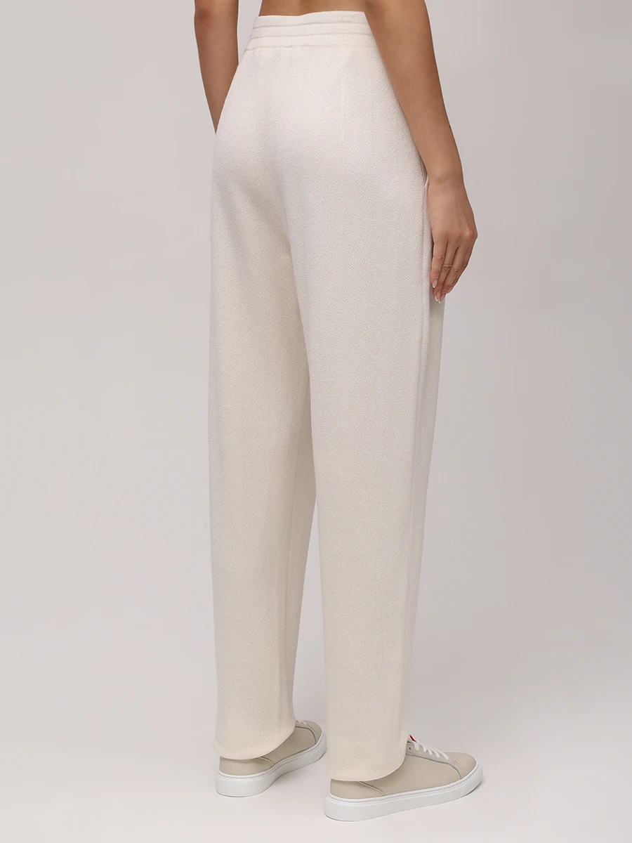 Брюки шелковые FREE AGE W26.PT122.6030.101 Белый  Фото 3