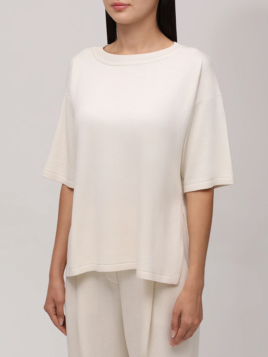 Футболка шелковая FREE AGE W23.JM034.6030.101 Кремовый  Фото 4