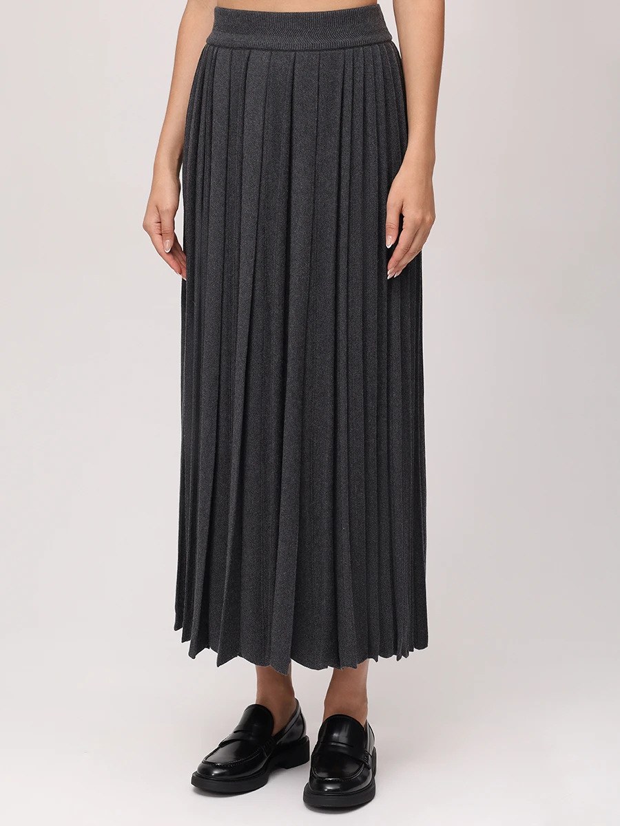 Юбка плиссированная FREE AGE W26.SK036.6030.991 Темно - Серый  Фото 4