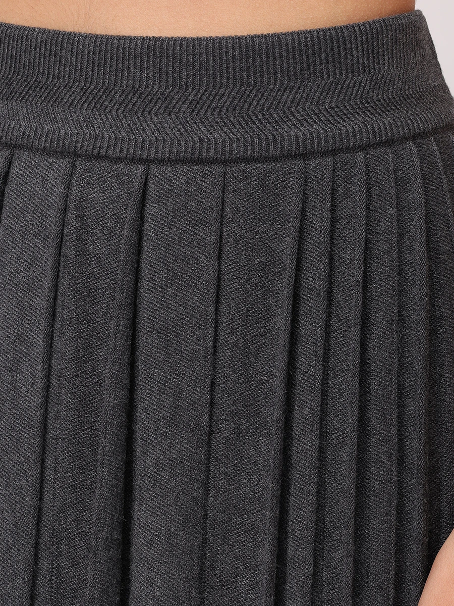 Юбка плиссированная FREE AGE W26.SK036.6030.991 Темно - Серый  Фото 5