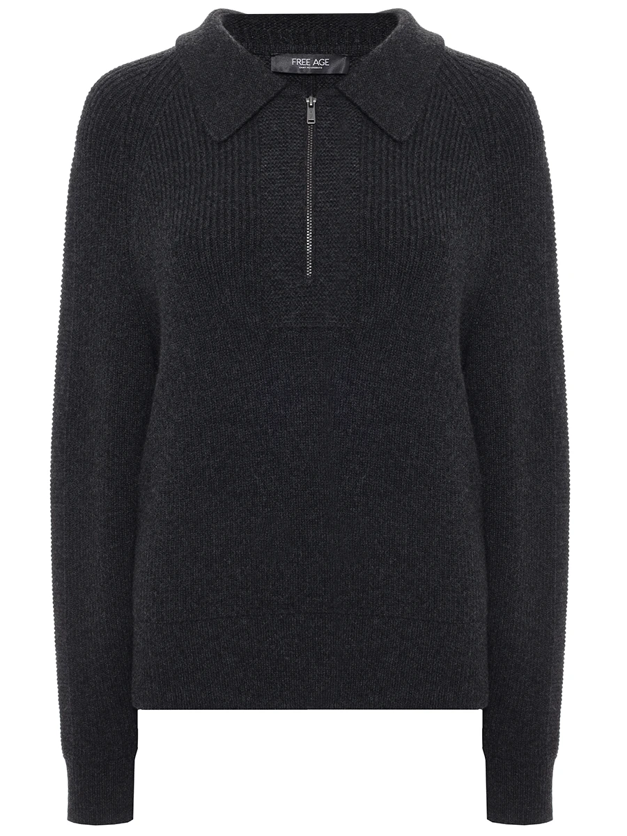 Джемпер кашемировый FREE AGE W25.JM095.3004.991 Темно - Серый 
