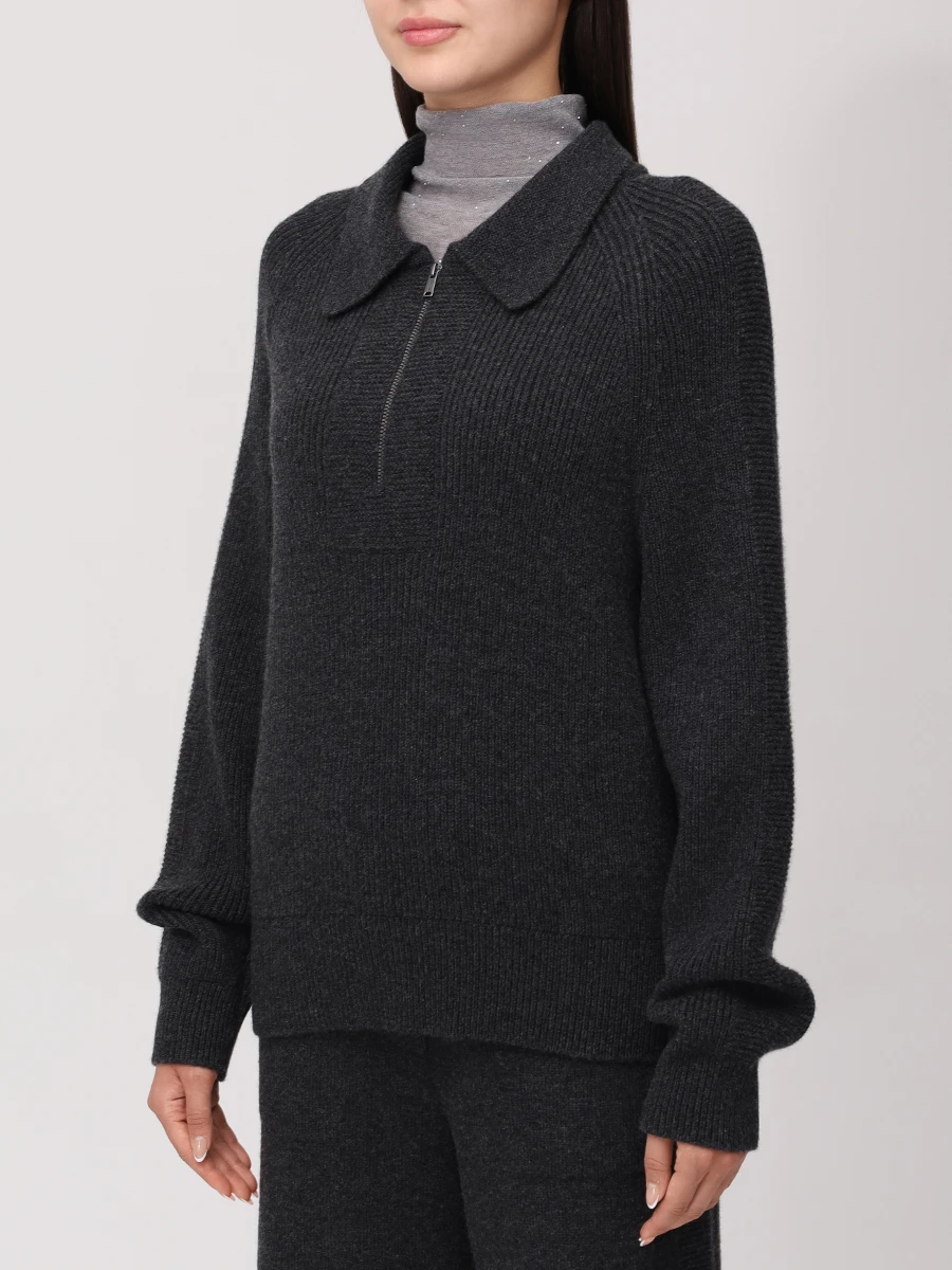 Джемпер кашемировый FREE AGE W25.JM095.3004.991 Темно - Серый  Фото 4