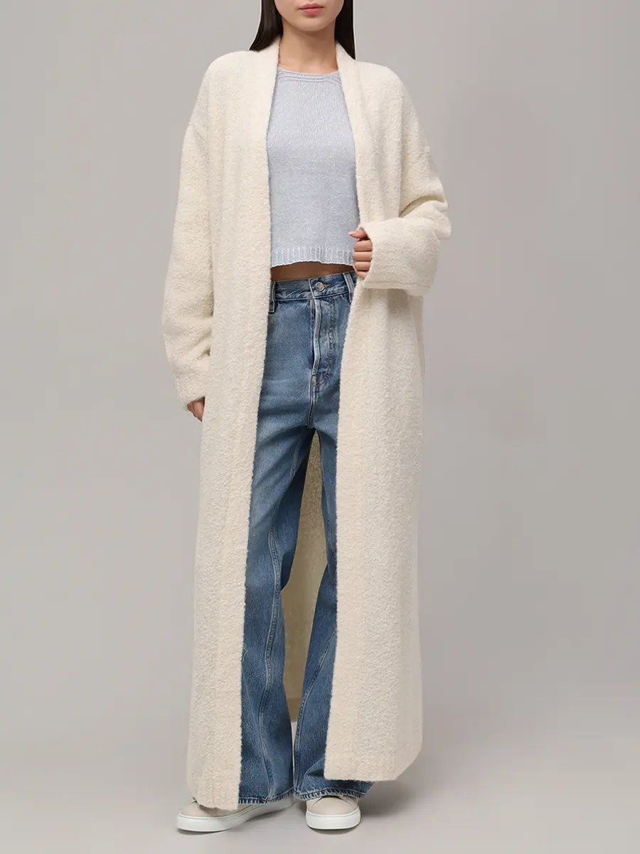 

Кардиган из шерсти альпака, Кремовый, W26.CR094.2300.101