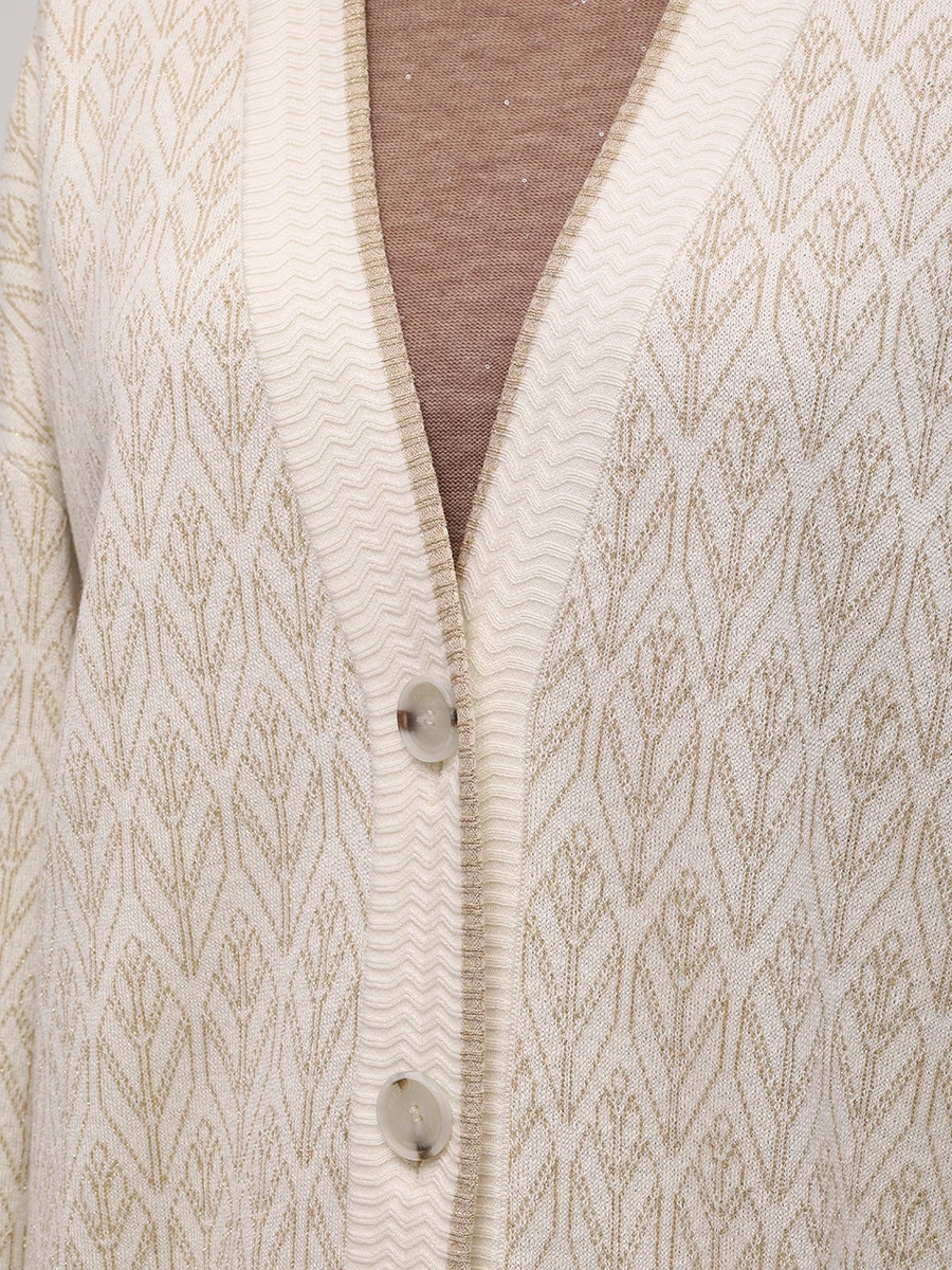 

Кардиган шелковый, Кремовый, W26.CR106M.6039.101