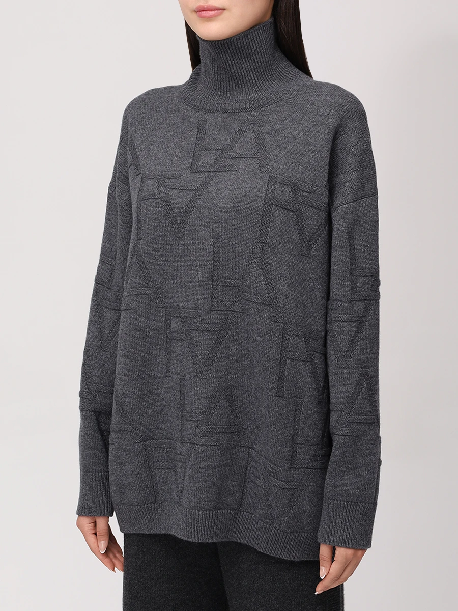 Свитер из шерсти и кашемира FREE AGE W25.SW089.2030.991 Темно- Серый  Фото 4