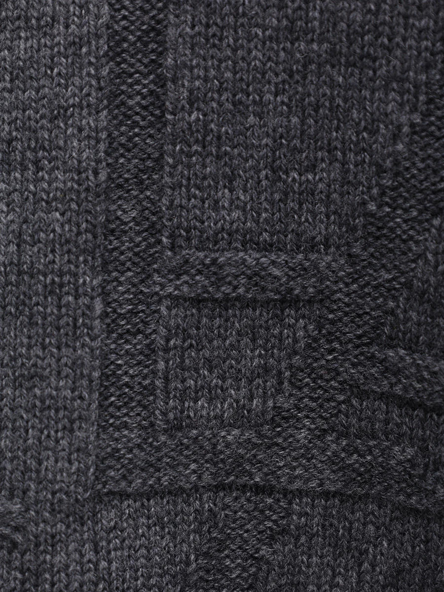 Свитер из шерсти и кашемира FREE AGE W25.SW089.2030.991 Темно- Серый  Фото 6