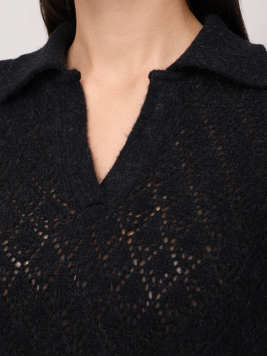 Джемпер однотонный FREE AGE W26.JM137.2088.900 Черный  Фото 5