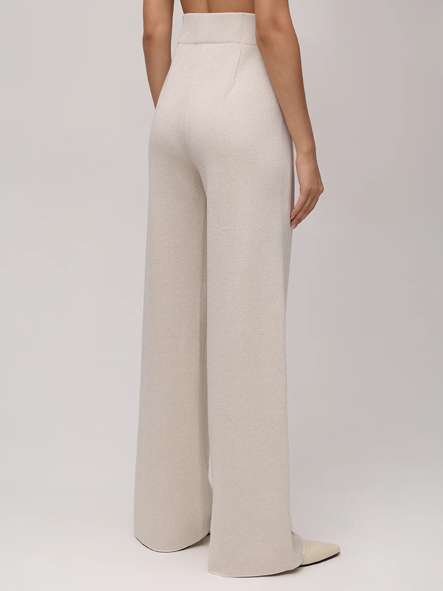 Брюки из шелка и кашемира FREE AGE W26.PT163M.6039.101 Белый  Фото 3