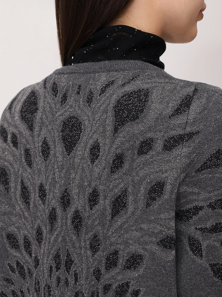 Жакет из шелка и кашемира FREE AGE W26.JK125M.6039.991 Темно- Серый  Фото 5