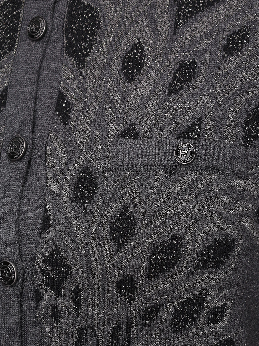 Жакет из шелка и кашемира FREE AGE W26.JK125M.6039.991 Темно- Серый  Фото 6