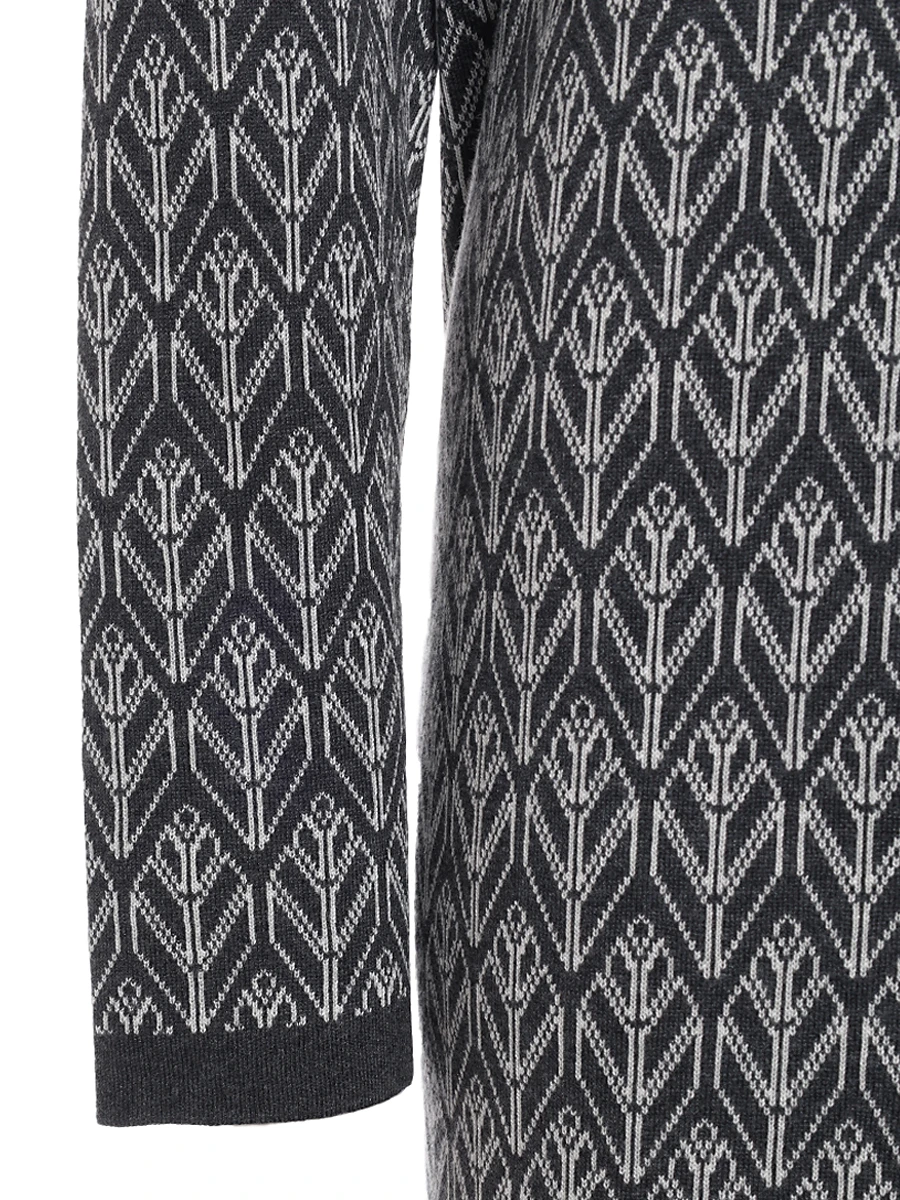 Платье из шелка и кашемира FREE AGE W26.DR170M.6030.991 Черный  Фото 3